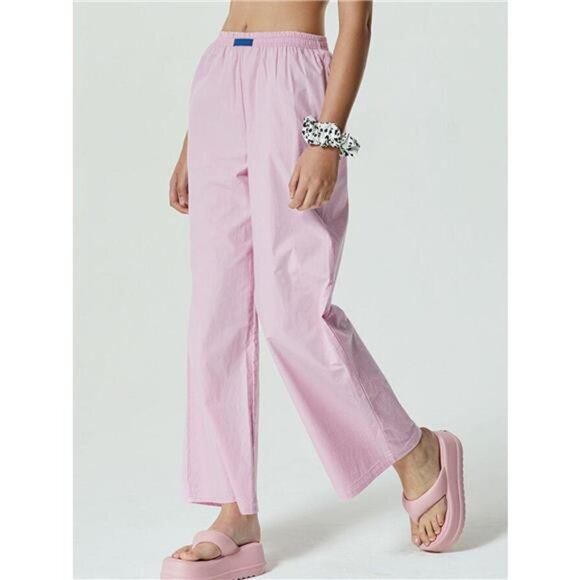 Elastic Waist Wide Leg Pants - Picture 1 of 8
